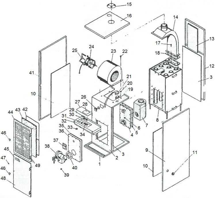 nordyne furnace parts diagram