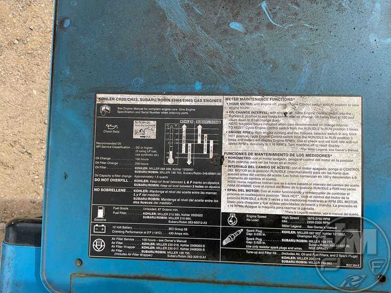 miller trailblazer 302 parts diagram