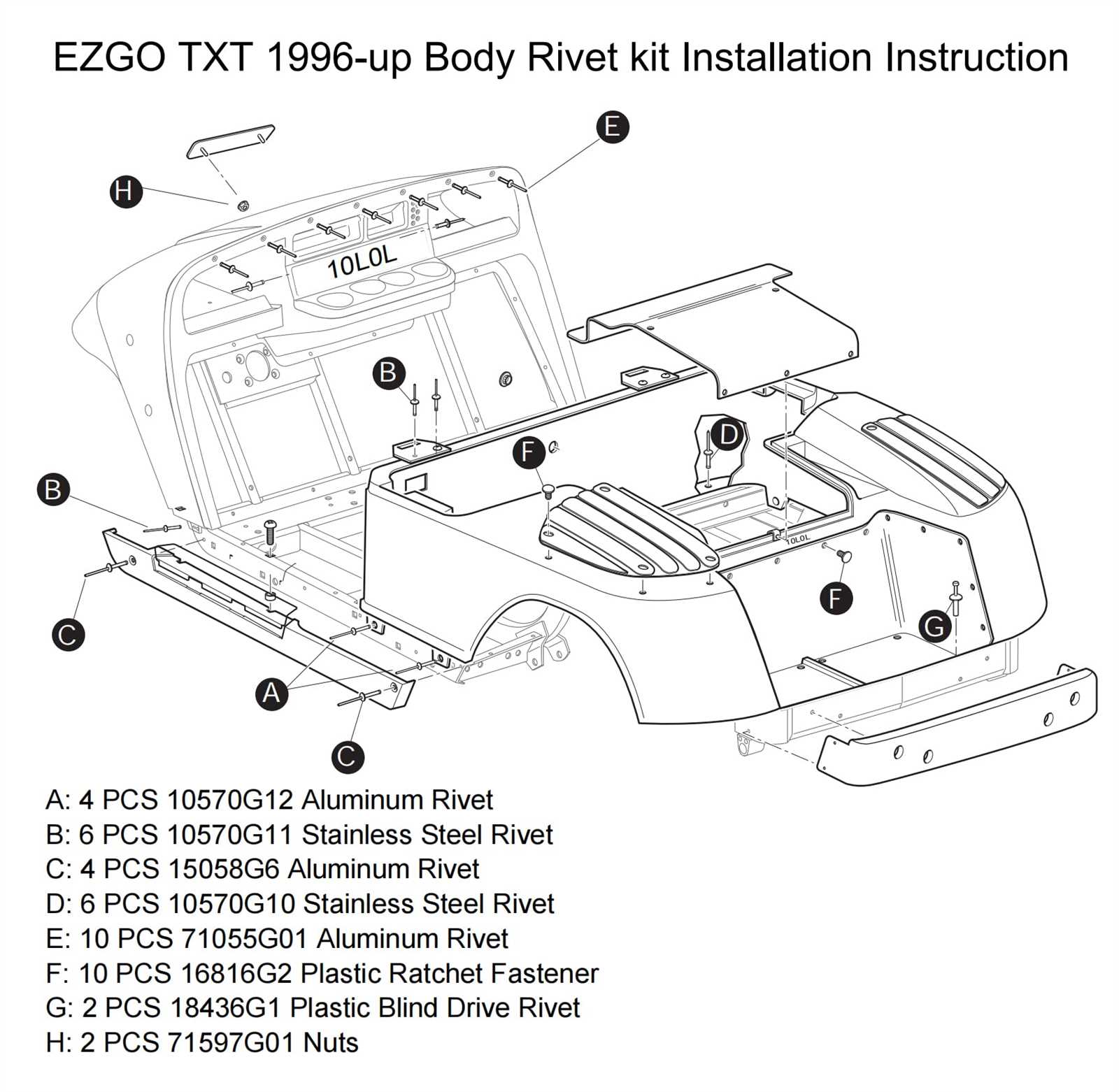 ez go golf cart parts diagram