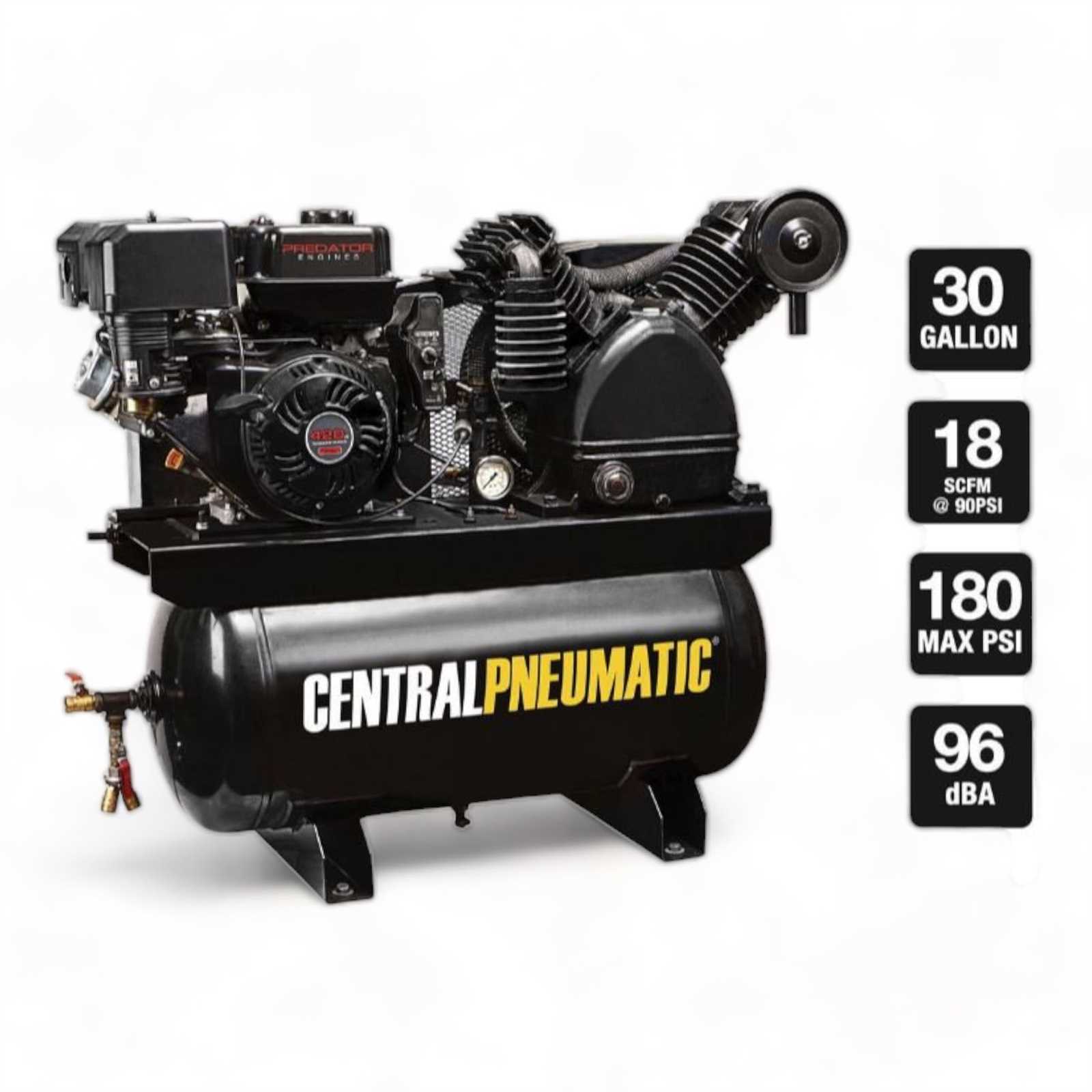 central pneumatic 3 gallon air compressor parts diagram