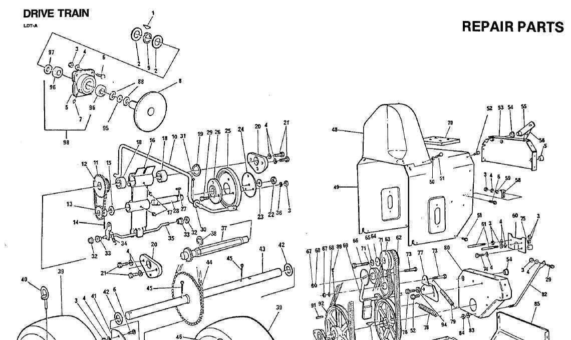 husqvarna snowblower parts diagram