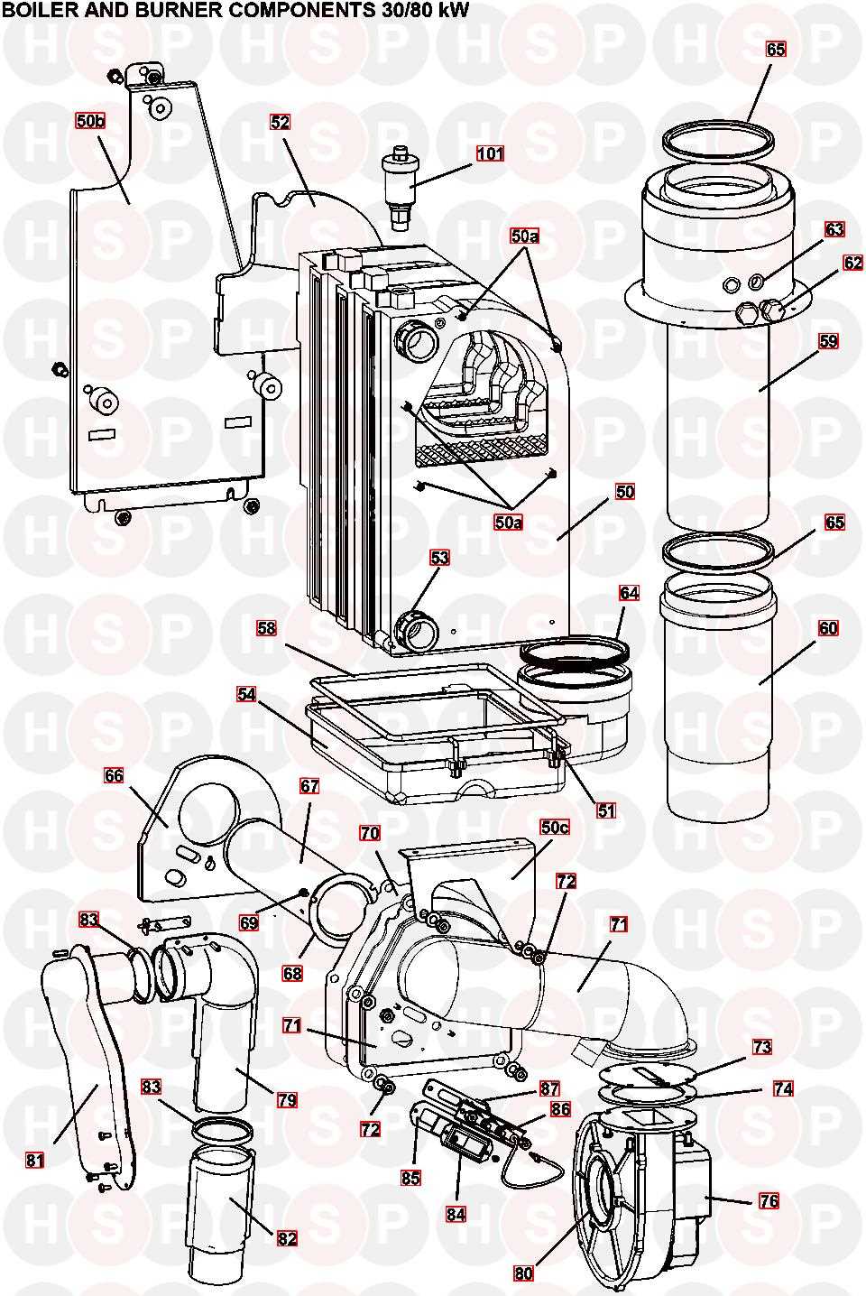 crown boiler parts diagram