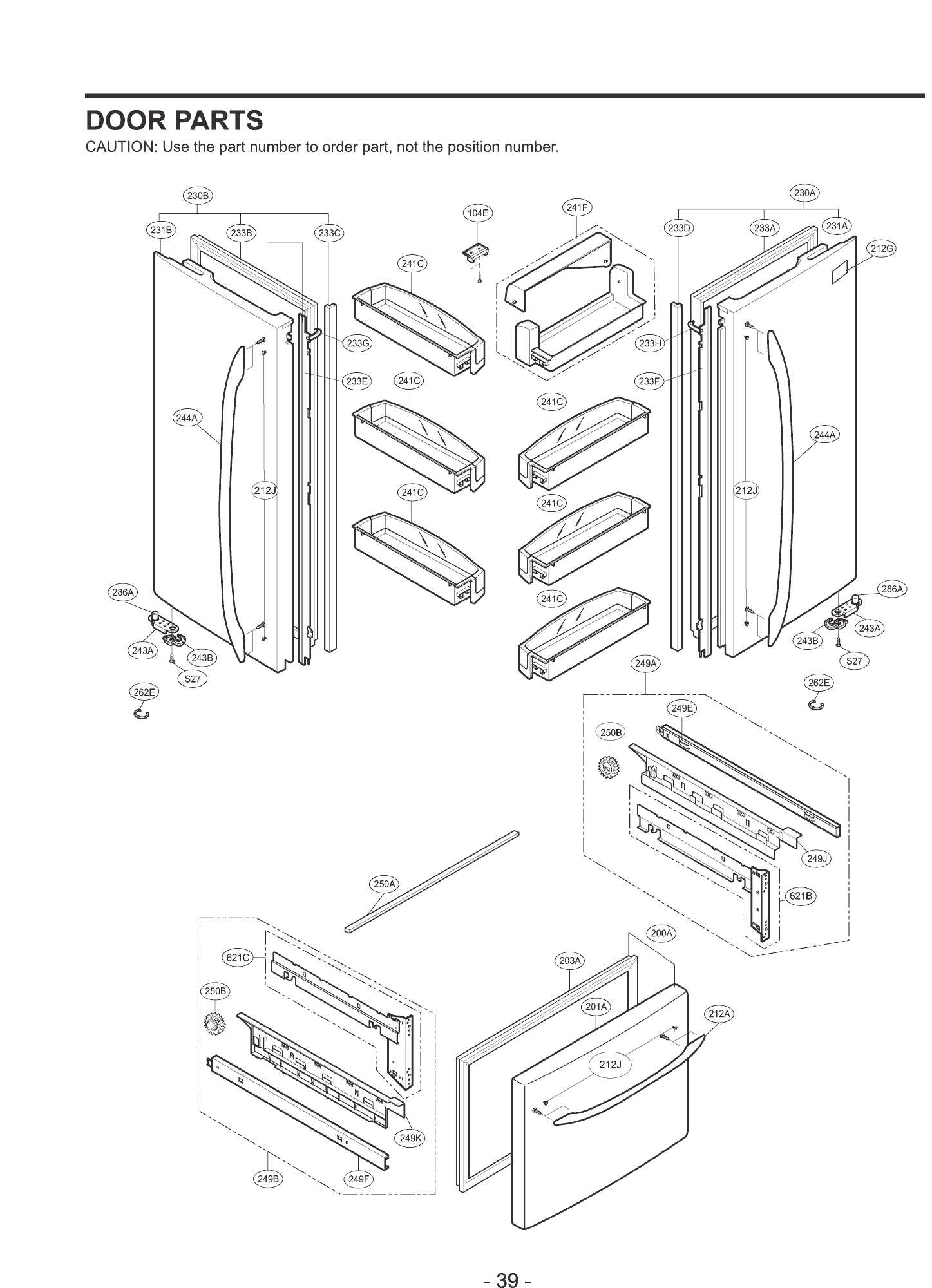 lg french door refrigerator parts diagram