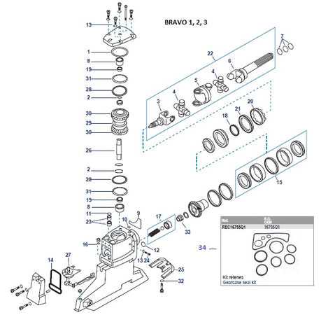 bravo 3 outdrive parts diagram