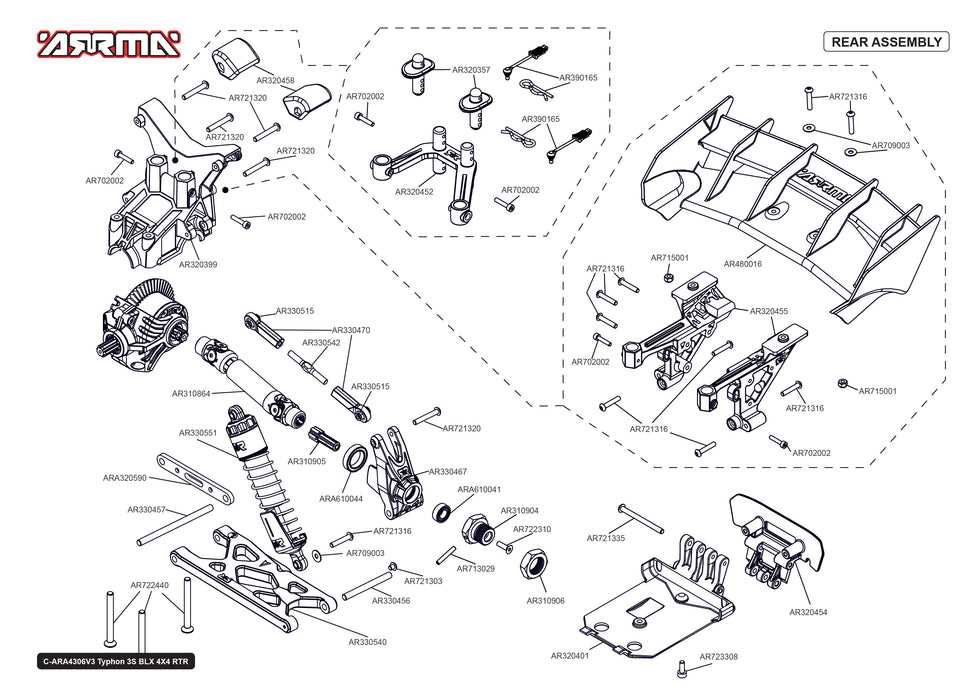 arrma typhon 3s parts diagram