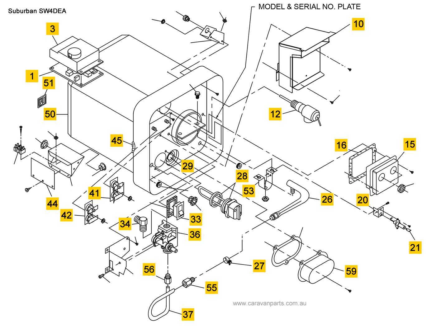 gas hot water heater parts diagram