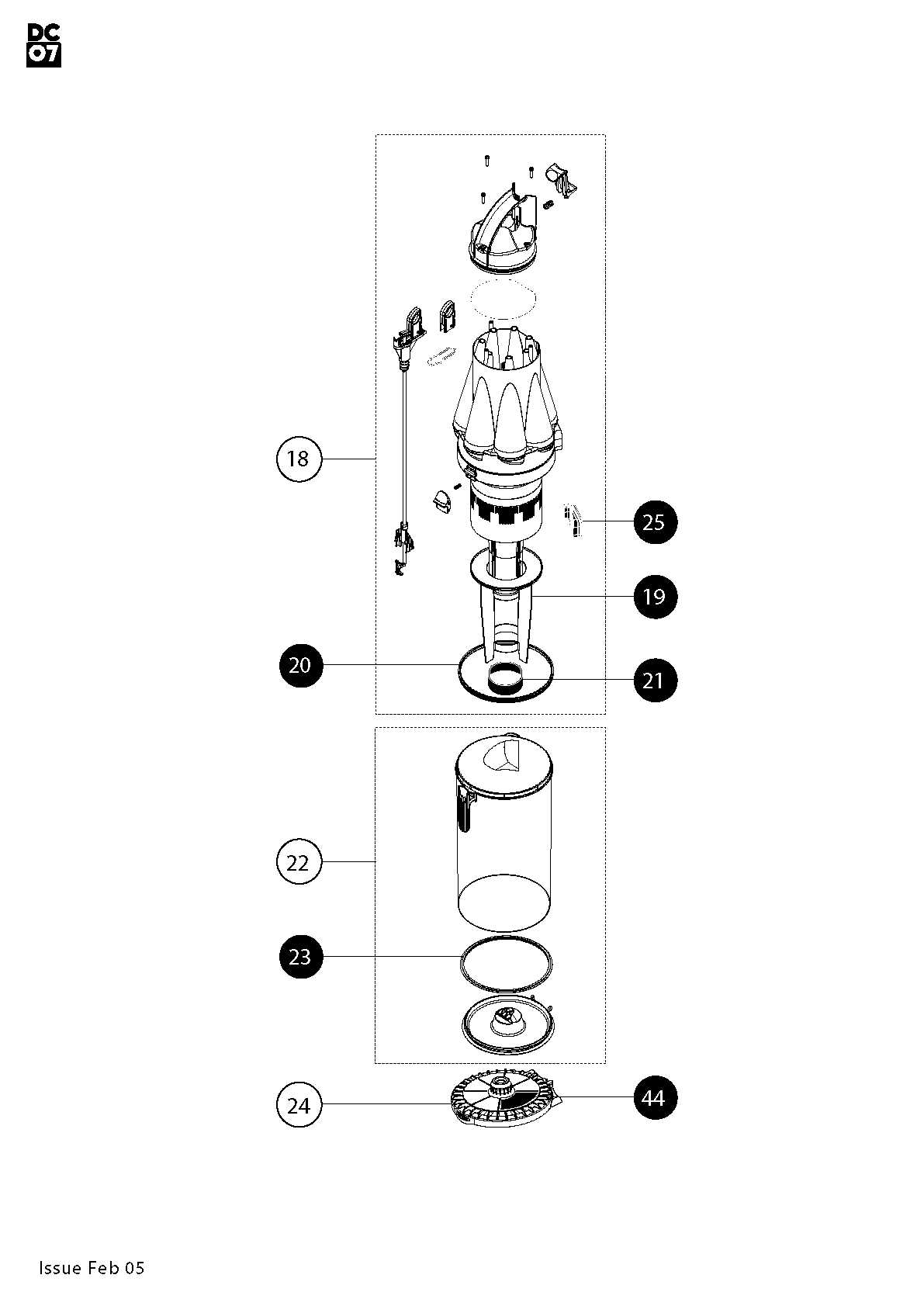 dyson dc07 parts diagram