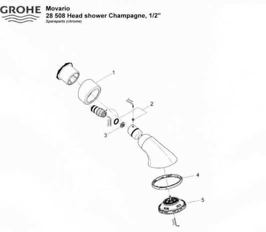 grohe shower valve parts diagram