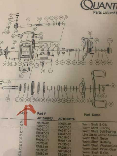 baitcast reel parts diagram