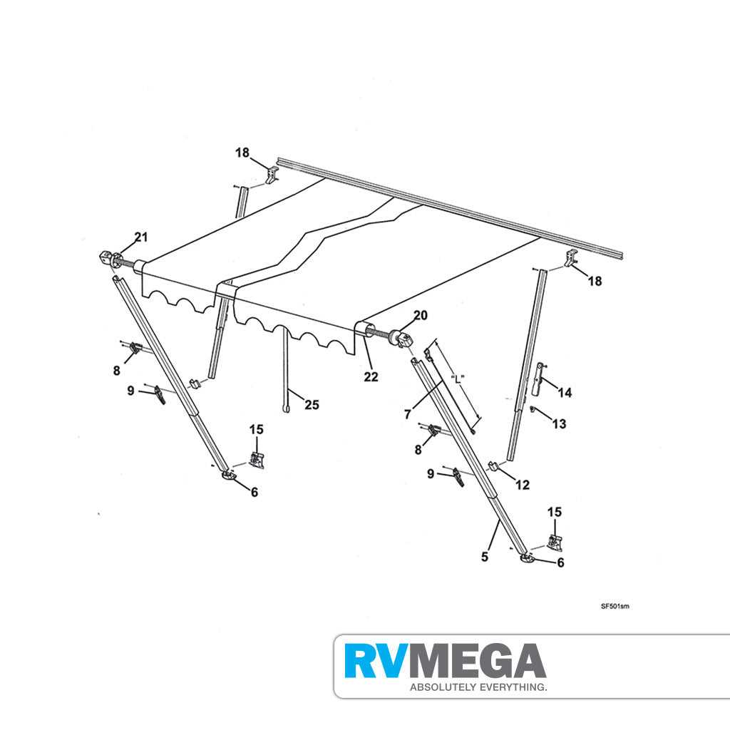 carefree awning parts diagram