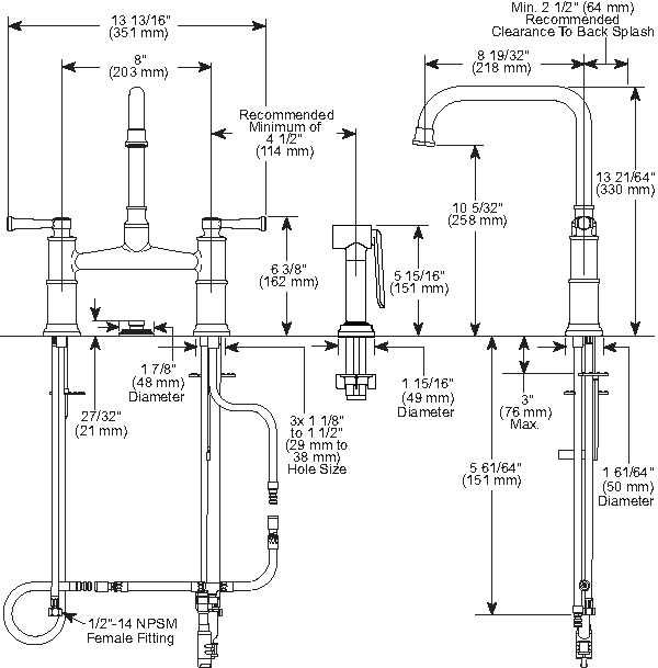 sink sprayer parts diagram