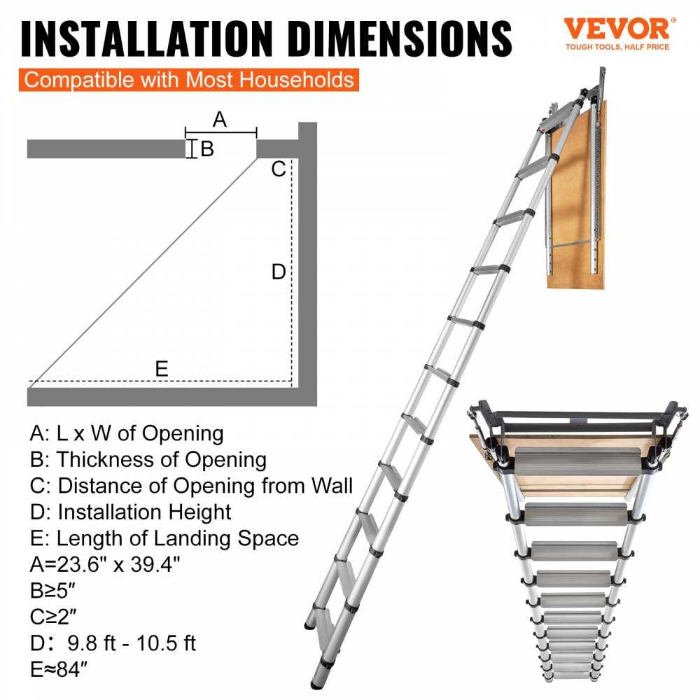 attic ladder parts diagram