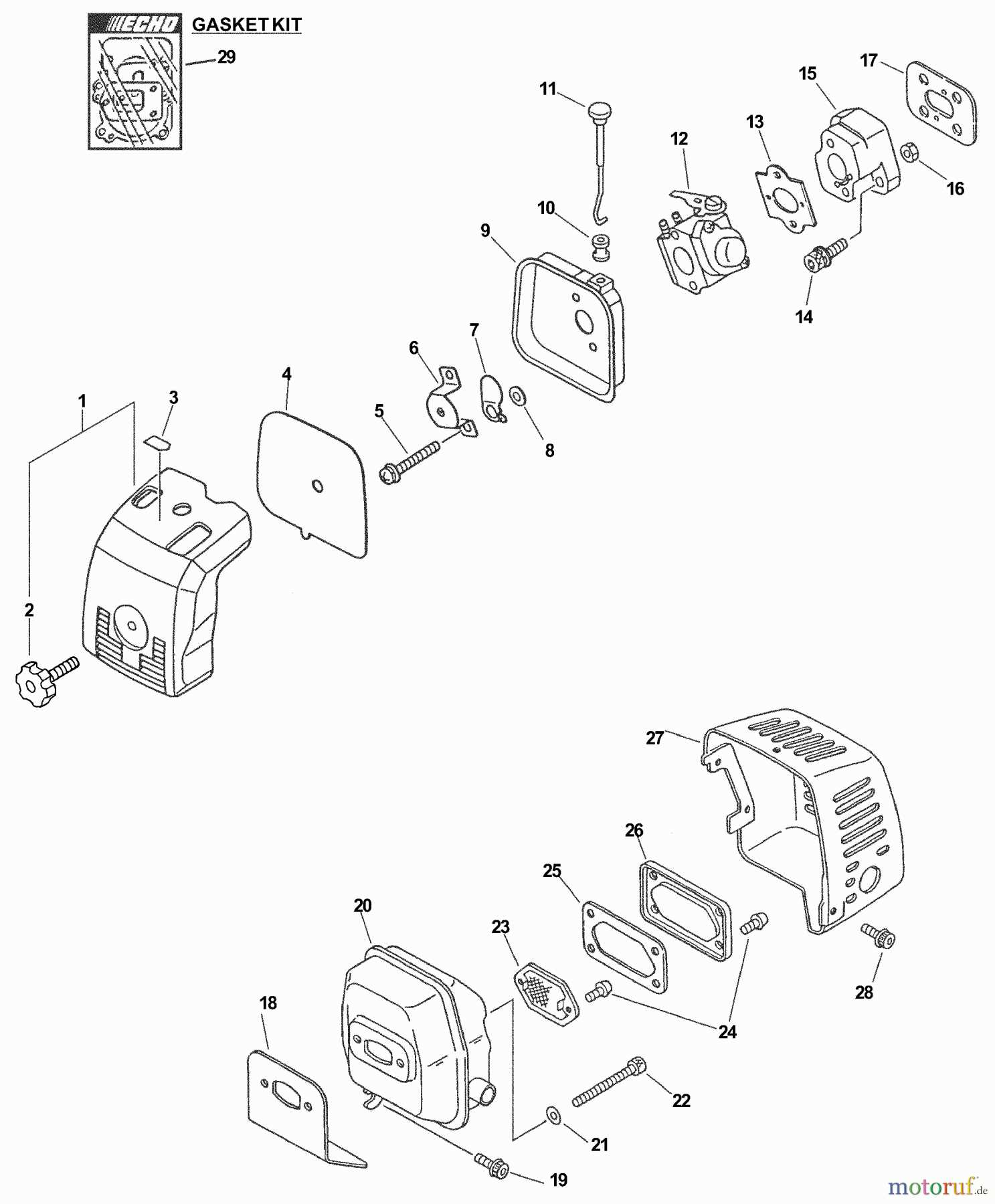 echo trimmer parts diagram