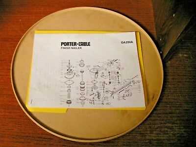 porter cable fn250b parts diagram