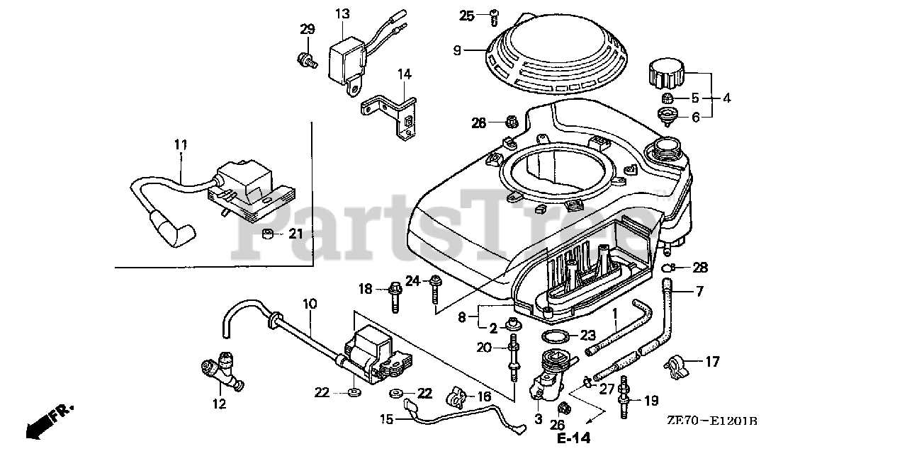 honda gxv160 parts diagram