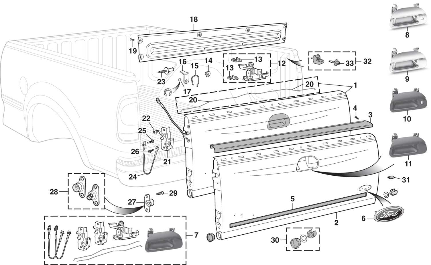 2016 ford f150 front bumper parts diagram