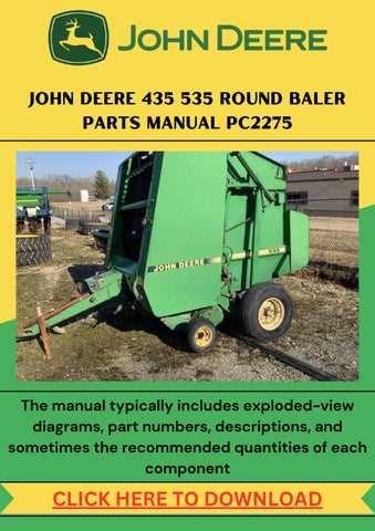 jd 535 baler parts diagram