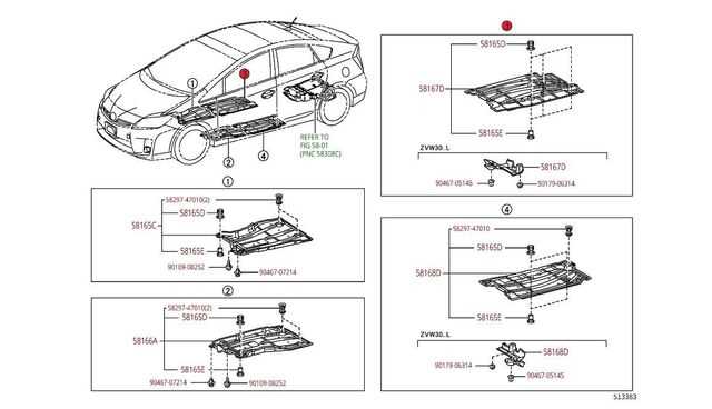 undercarriage toyota camry parts diagram