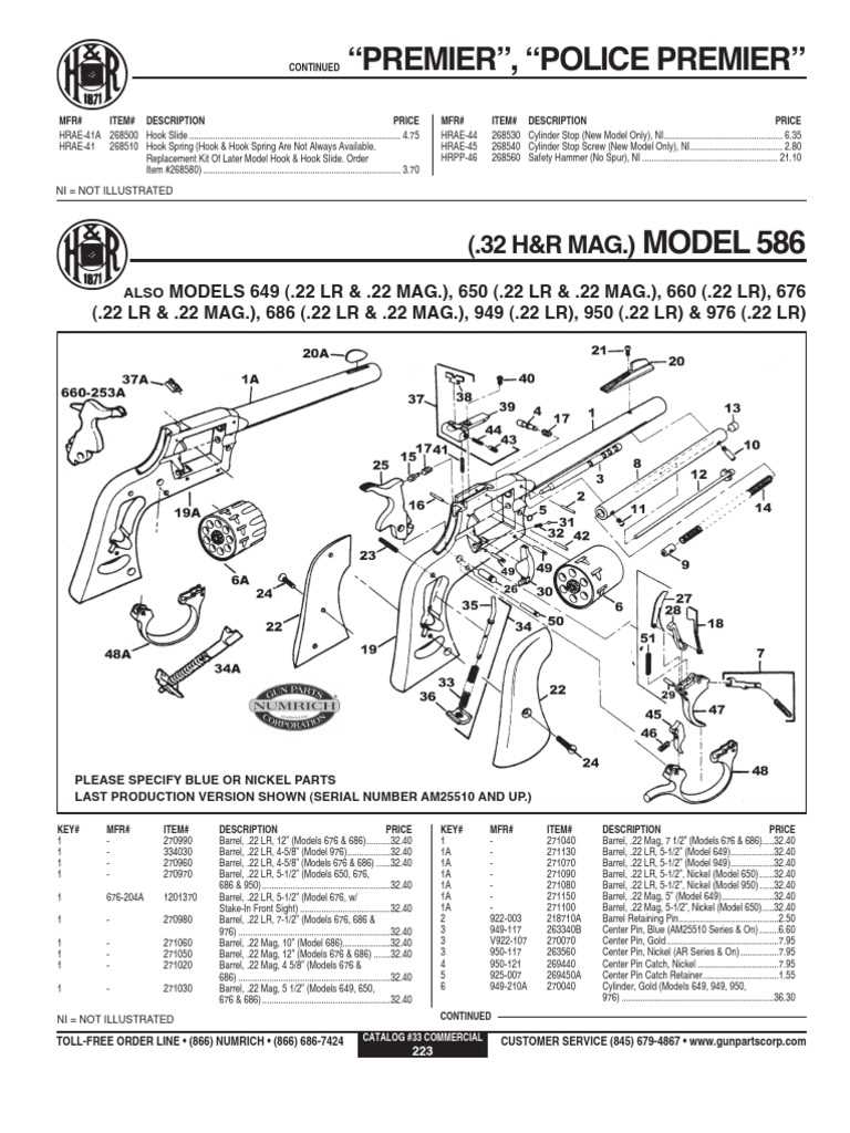 h&r model 929 parts diagram