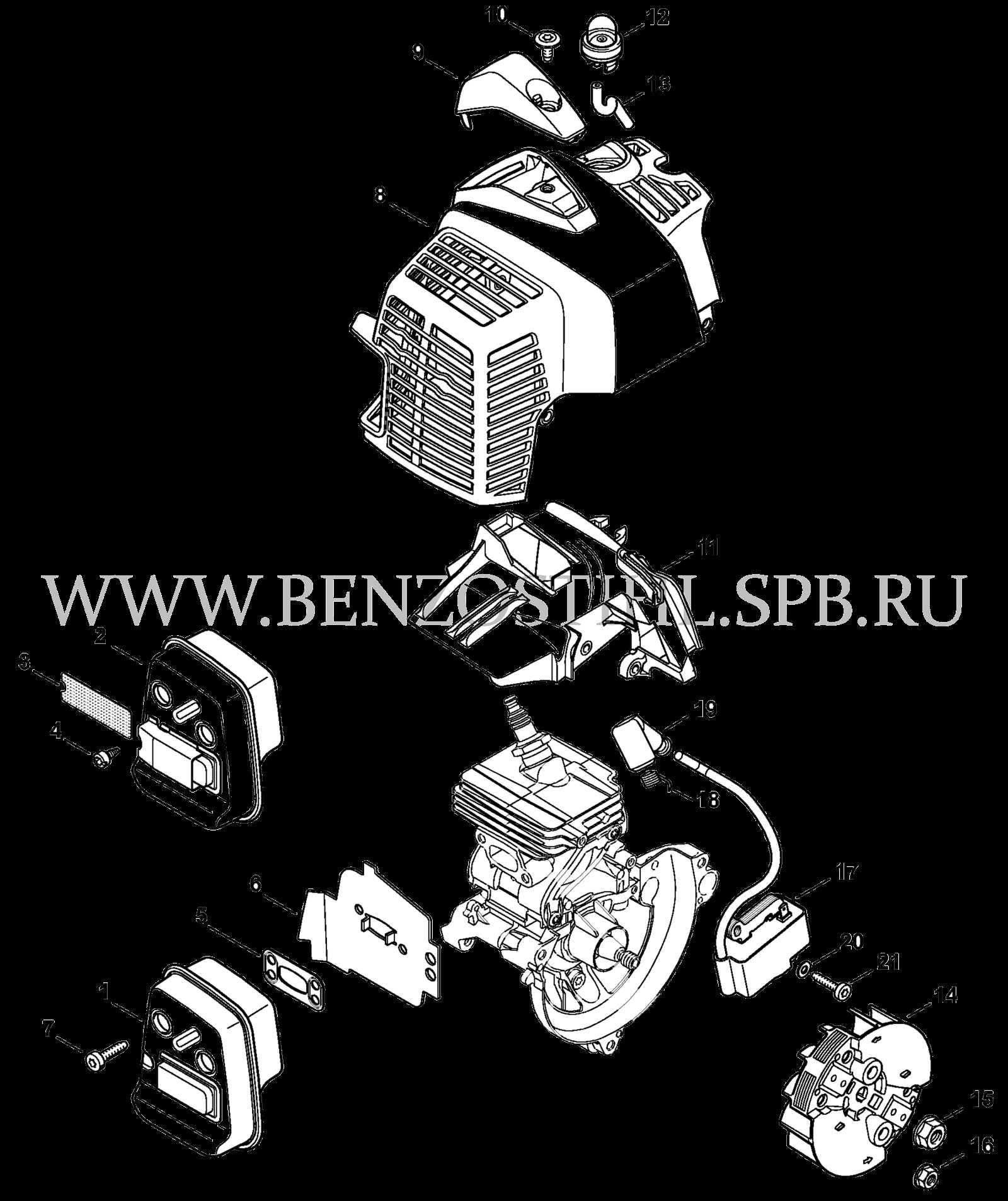 stihl bg85c parts diagram