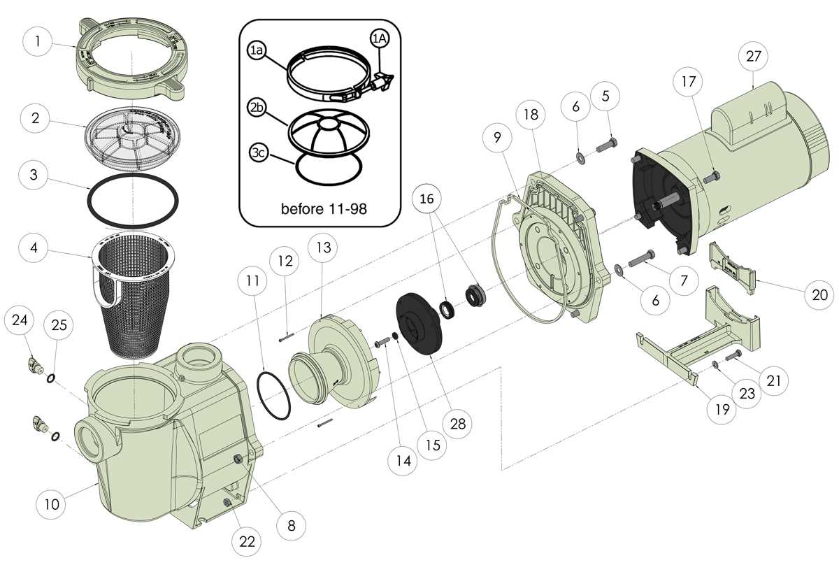 hayward northstar pump parts diagram