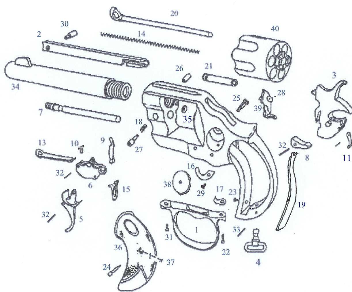 revolver parts diagram