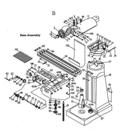 bridgeport parts diagram