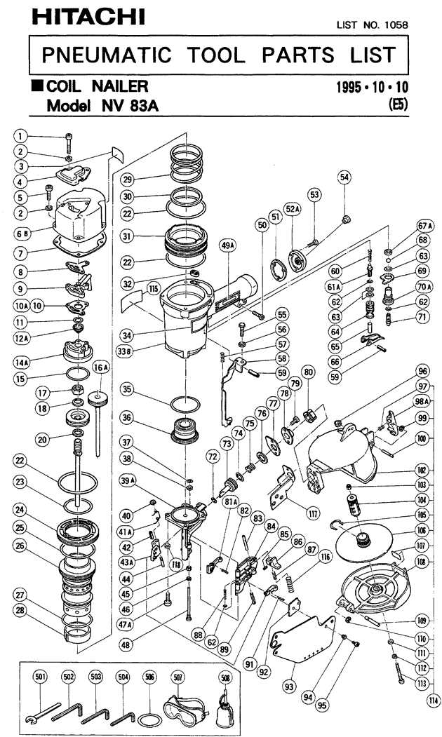 hitachi nr83a2 parts diagram