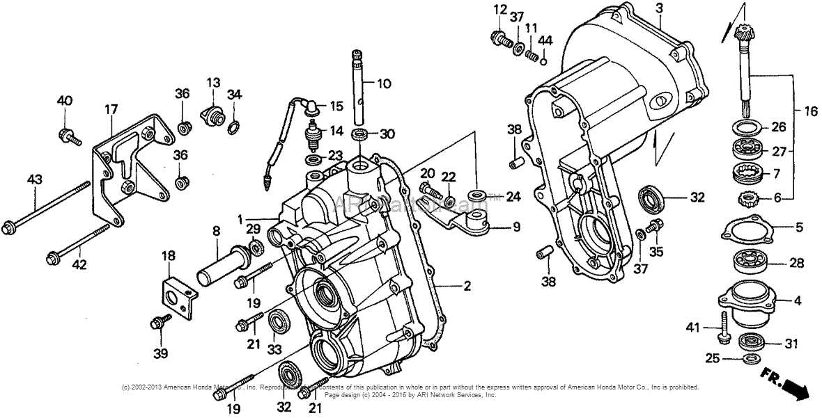 honda harmony 1011 parts diagram