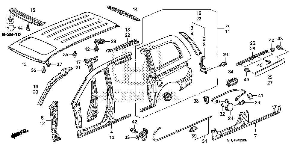 honda odyssey body parts diagram