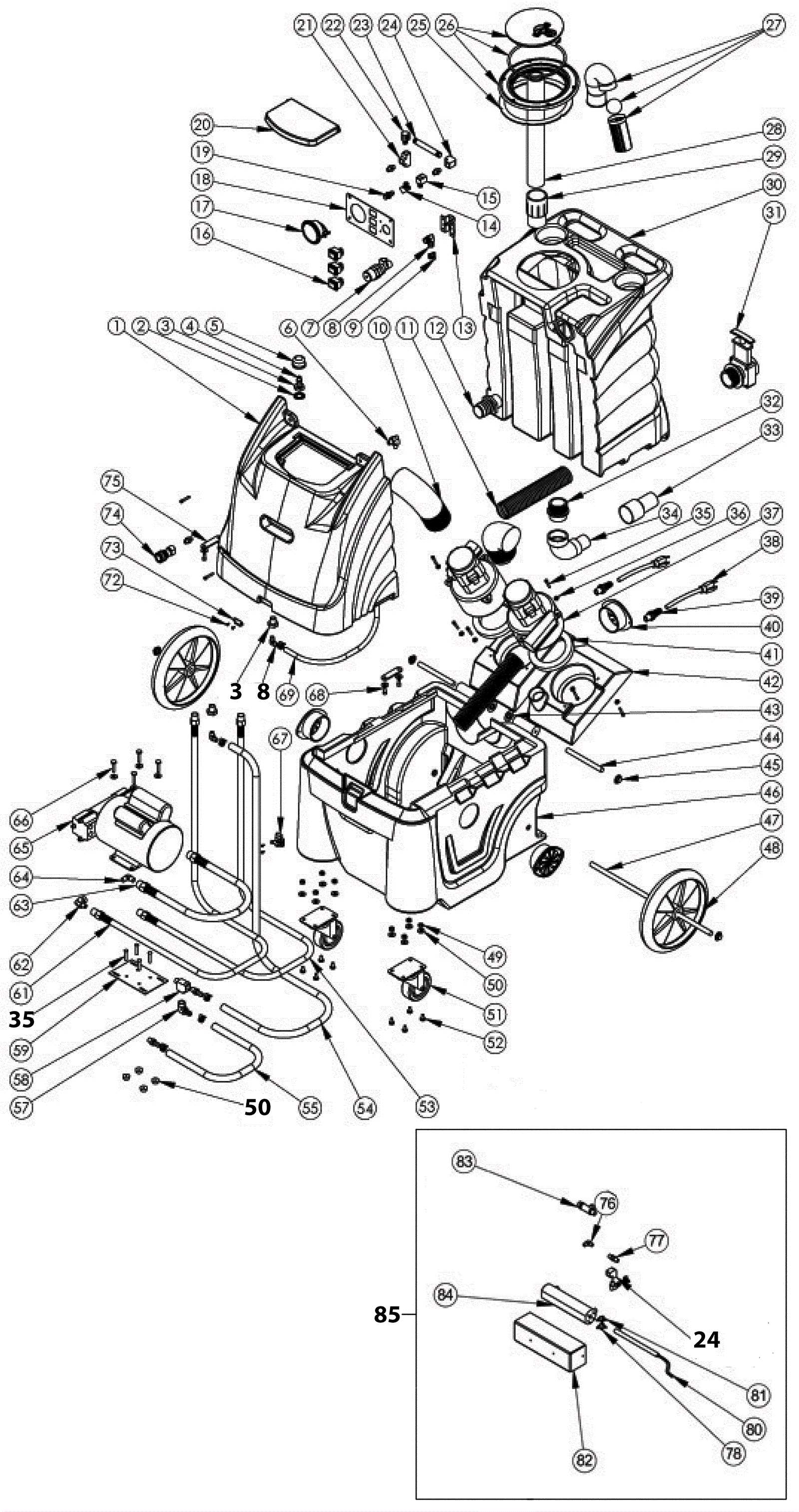 hoover power scrub elite parts diagram