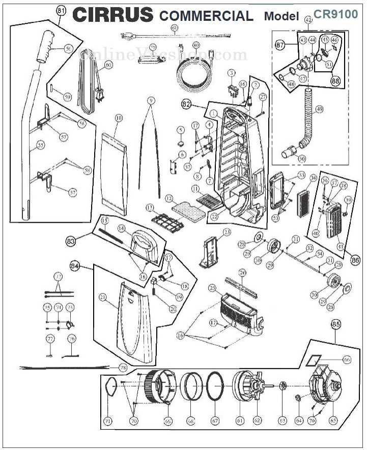 hoover windtunnel parts diagram