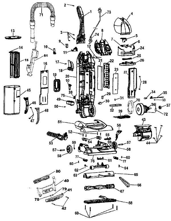 hoover windtunnel vacuum parts diagram