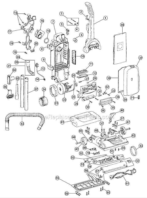 hoover windtunnel vacuum parts diagram