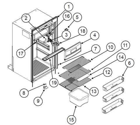 hotpoint refrigerator parts diagram