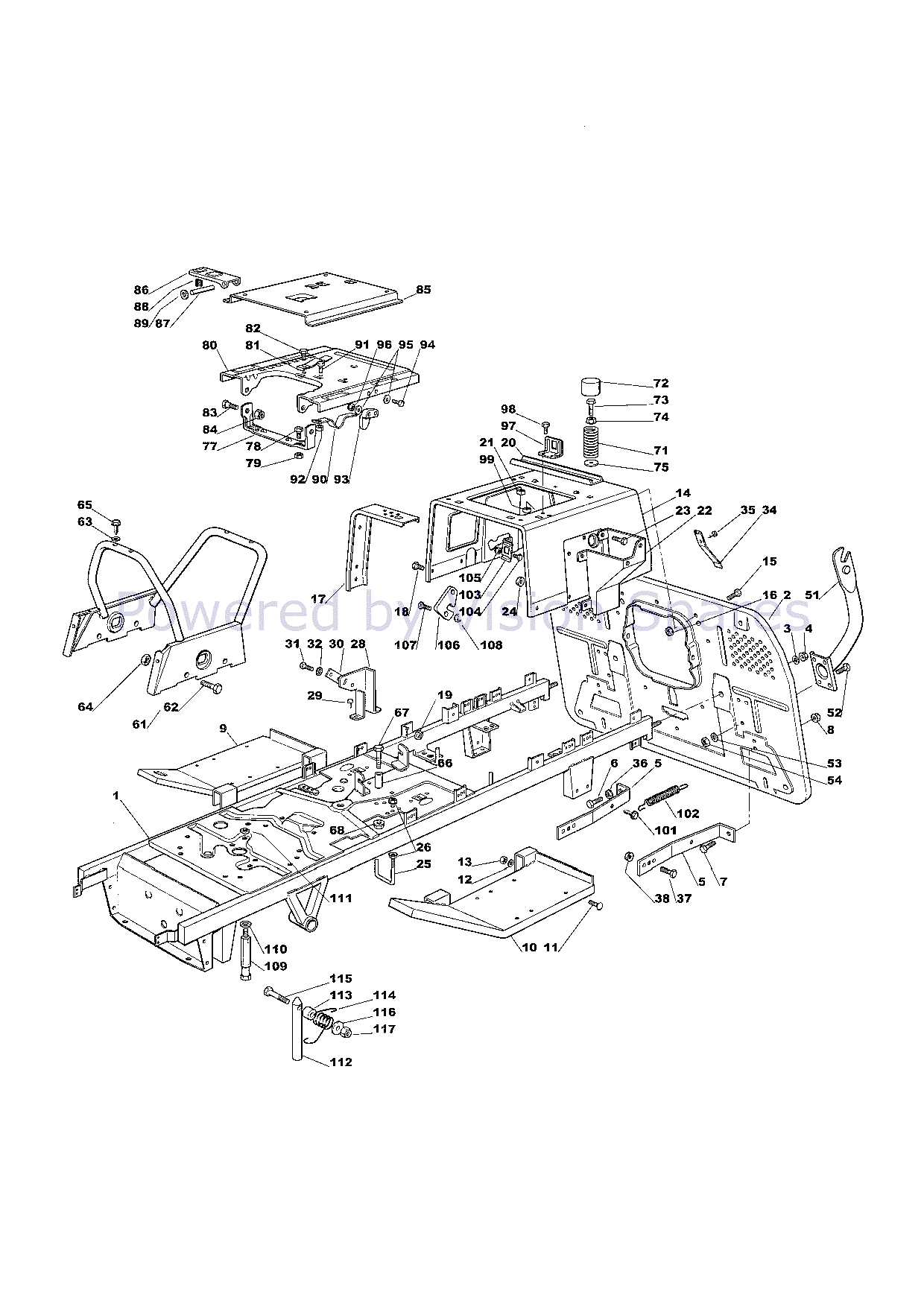 john deere 116 parts diagram