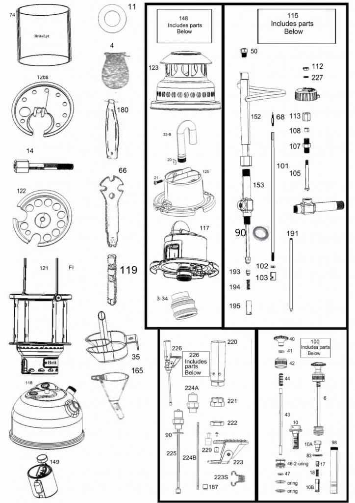 coleman stove parts diagram