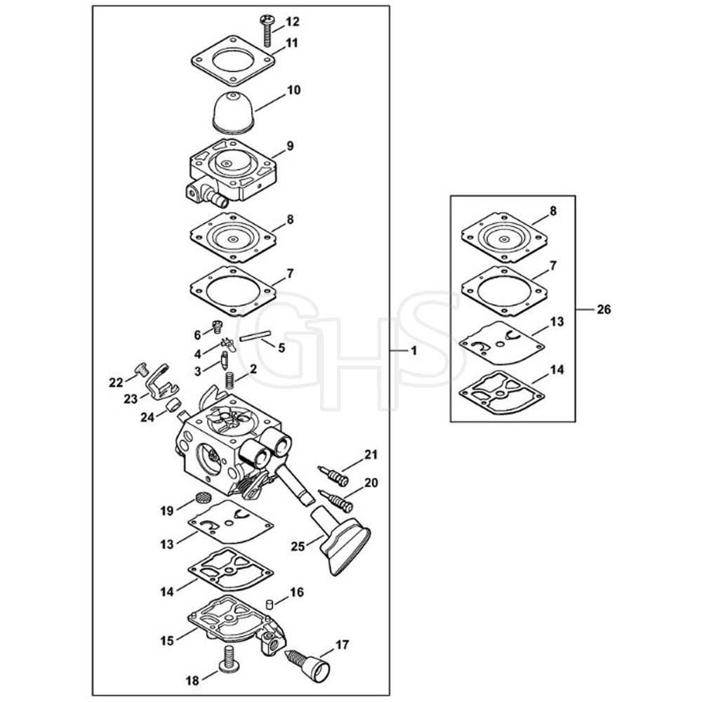 stihl 031 parts diagram