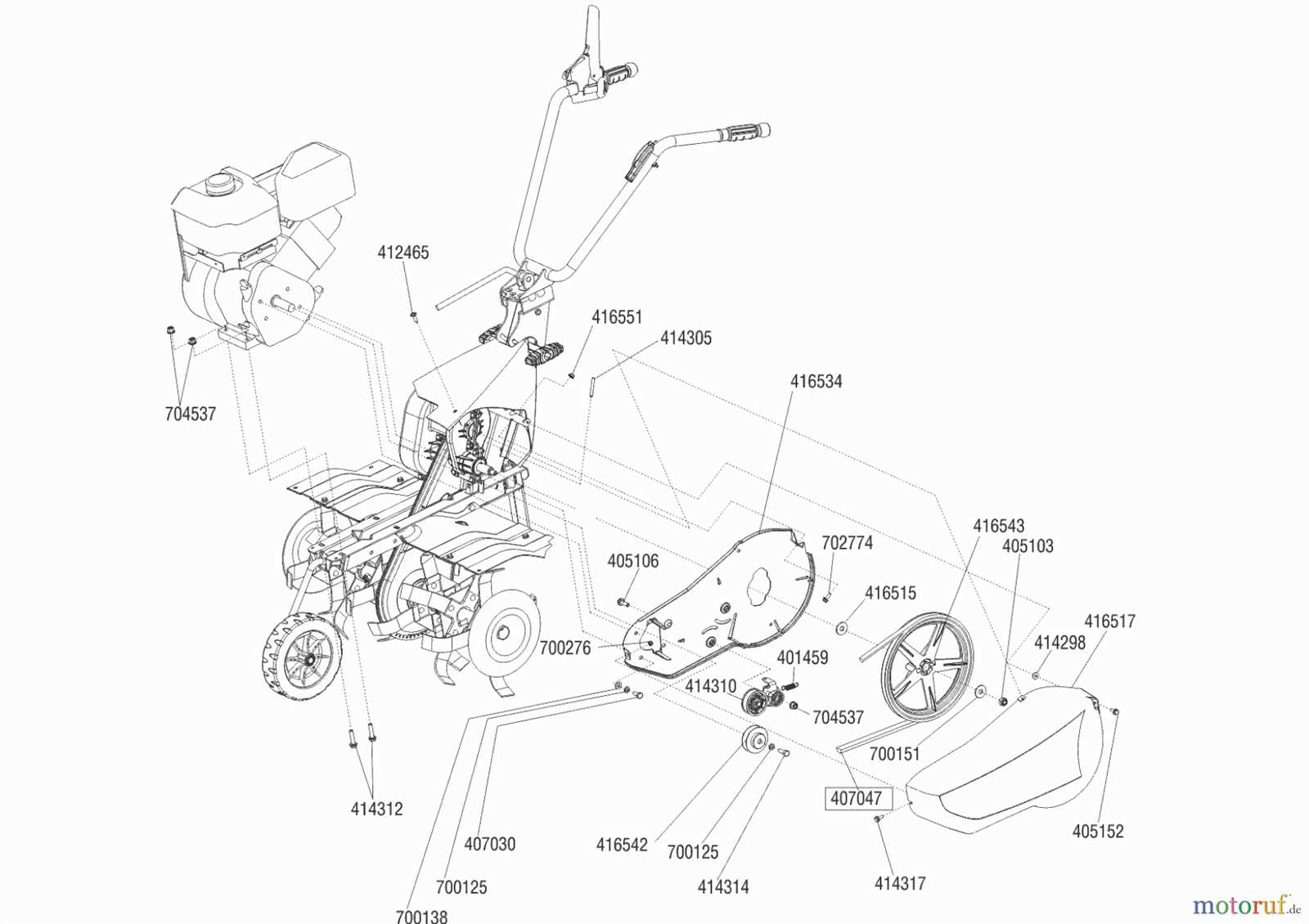 huskee tiller parts diagram