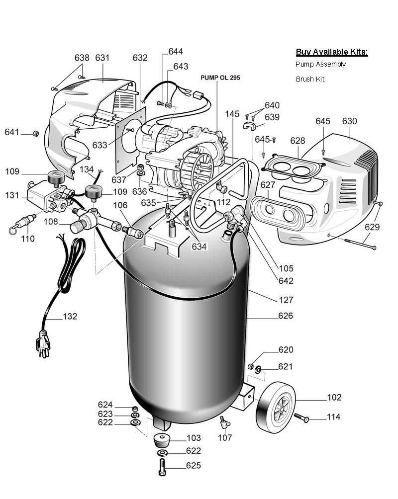 husky air compressor parts diagram