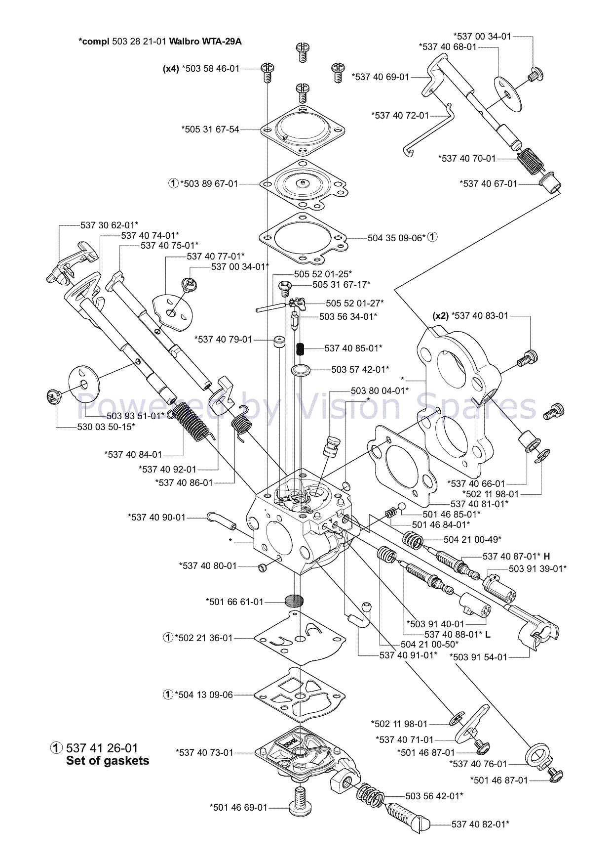 husqvarna 460 rancher parts diagram