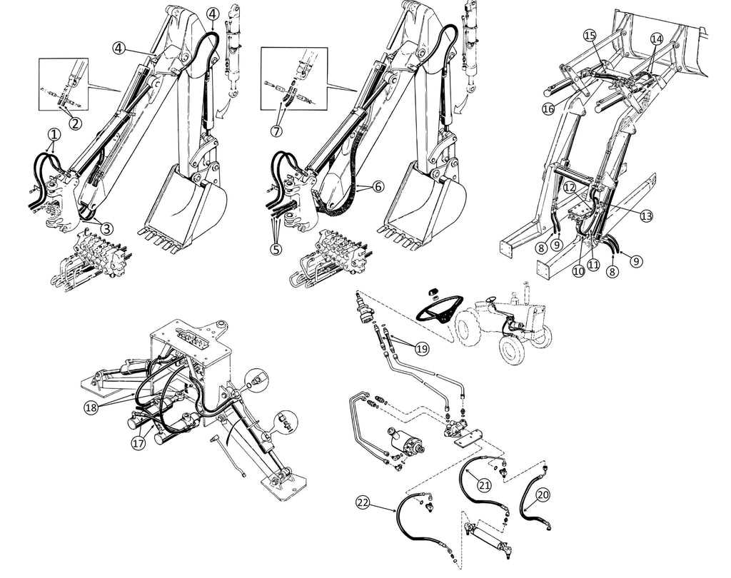 hydraulic case 580 backhoe parts diagram