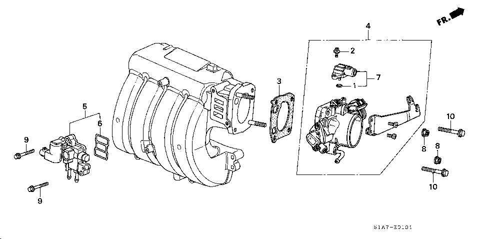 2004 honda crv engine parts diagram