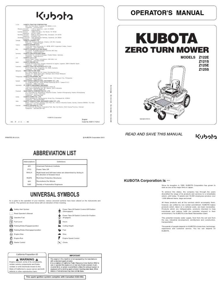 kubota z122rkw 42 parts diagram