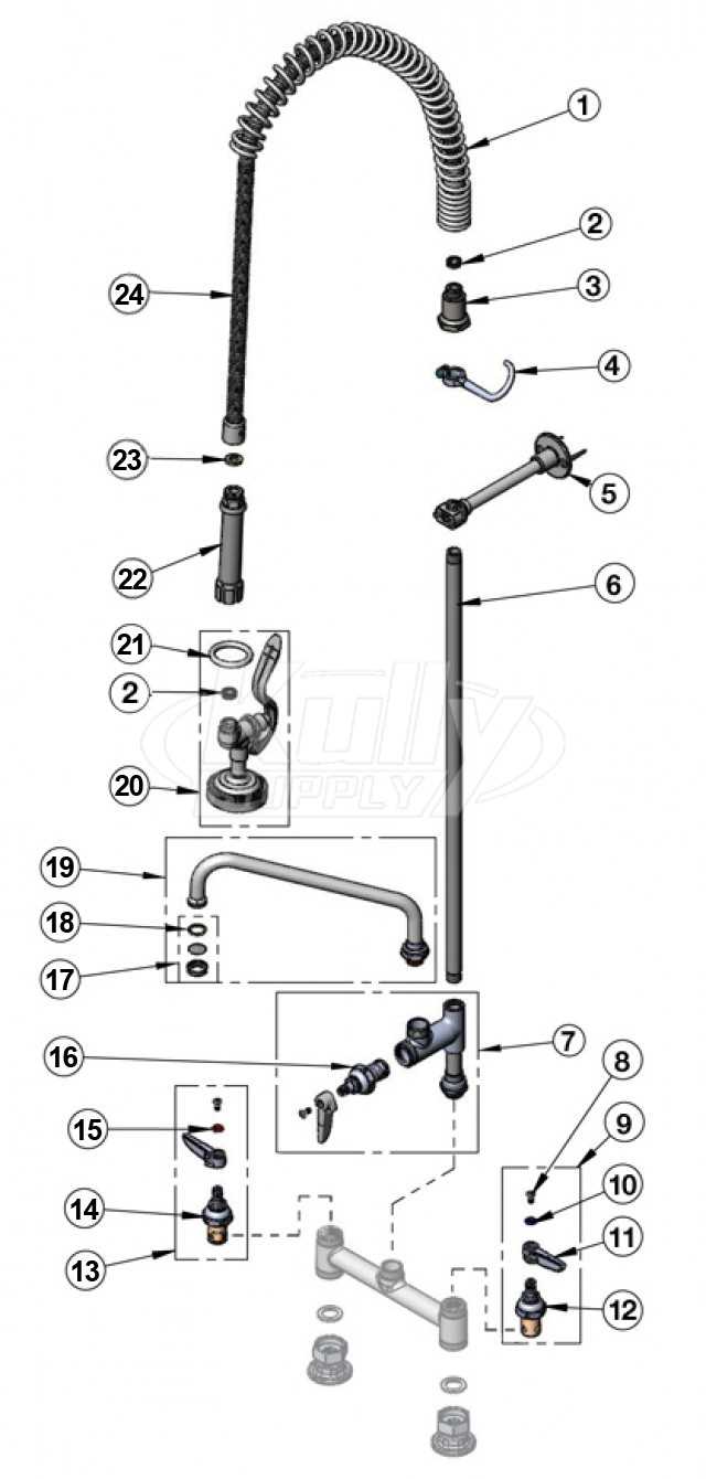 t&s faucet parts diagram