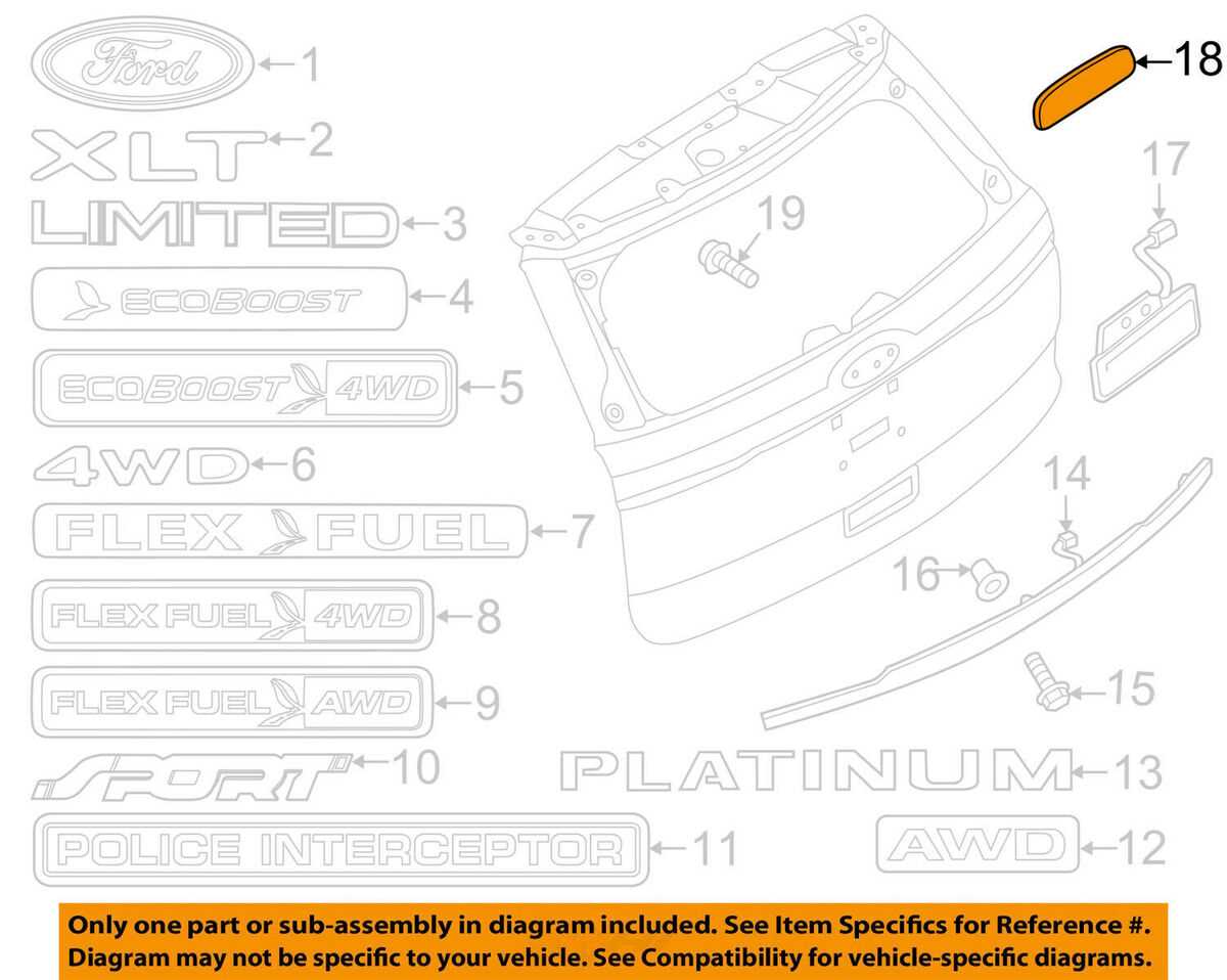 ford tailgate parts diagram