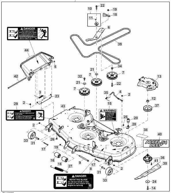 john deere accel 54 deep parts diagram