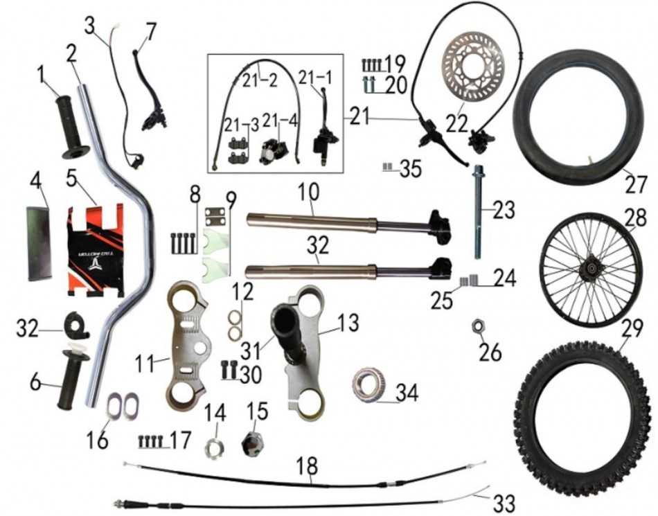 dirt bike parts diagram