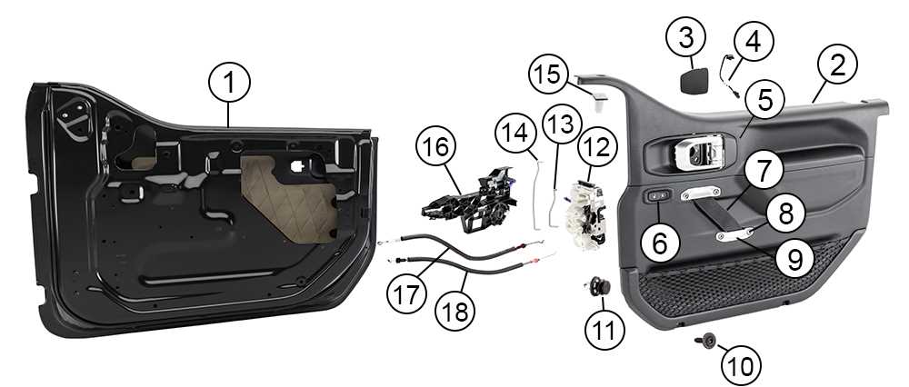 jeep wrangler door parts diagram