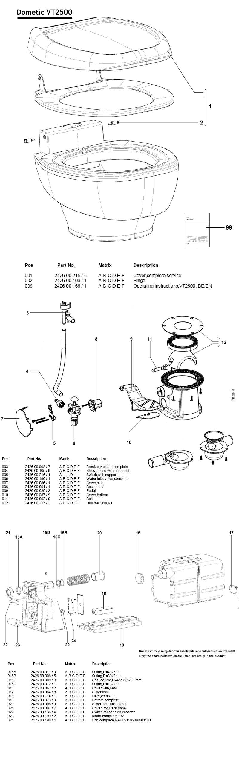 sealand toilet parts diagram